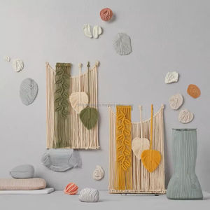 New Arrival Cheap Wholesale Natural <b>Macrame</b> Wall Hanging Plant Hanger DIY Kits and Home <b>Art</b> Crafts with 100% Cotton Thread - Product Image 6
