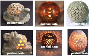 Bougeoir en stéatite naturelle de forme ronde avec un design exclusif pour la décoration de la maison et de l'hôtel à bas prix - Product Image 5