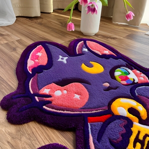 Alfombras de área de pelo cortado tufted personalizadas al por mayor OEM 2026 con patrón de anime y diseño de mascotas, aptas para mascotas, para sala de estar, uso doméstico y dormitorio de adolescentes - Product Image 6