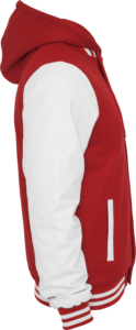 Blouson universitaire en laine et cuir véritable pour lycée, vente en gros, personnalisé, style vintage, avec manches en similicuir, épais - Product Image 4