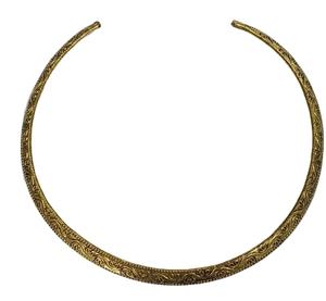 Collier ras du cou minimaliste chrétien en laiton, motif floral élégant, style vintage raffiné pour mariages et fêtes - Product Image 1