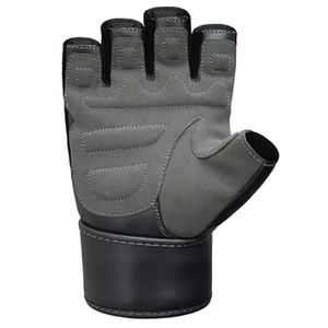 ถุงมือยกน้ำหนักยูนิเซ็กซ์คุณภาพดีที่สุดจาก SAAR INDUSTRIES ขายดี ถุงมือครึ่งนิ้วหนังวัวแท้ ปิดด้วยแถบตีนตุ๊กแก พร้อมที่รัดข้อมือ - Product Image 3