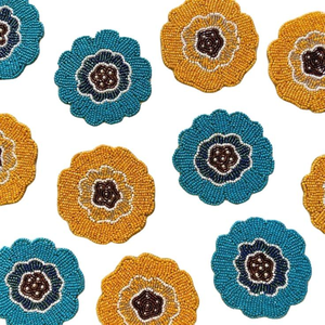 High Quality Fish shape <b>Beaded</b> Embroidery <b>Coasters</b> and Place Mats New Collection Wholesale - Product Image 1