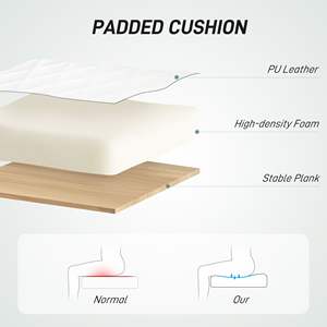 Home Office <b>Chair</b> White PU Leather <b>Desk</b> <b>Chair</b> with Wheels 360 <b>Swivel</b> Adjustable Height for Reading - Product Image 5