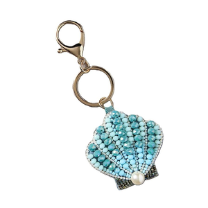 Handcrafted Boho Beaded Keyring and <b>Bag</b> <b>Charm</b> Colorful Resin Beadwork Artisan Design for Gifting - Product Image 1