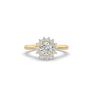 Anillo de oro de 14 quilates/10 quilates con diamante cultivado en laboratorio de 1.08 quilates, corte brillante redondo, estilo único, ligero y minimalista, para ella. - Product Image 6