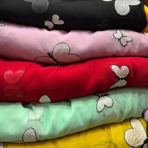 Premium Malty Embroidery Fabric Floral Polyester Georgette Mesh Lace Bridal Wedding Dress Designer Garment Fabric Export Quality - Product Image 5