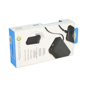 Boîte rigide personnalisée en matériaux recyclés pour étui de chargement d'écouteurs avec languette de suspension pour l'emballage d'électronique grand public - Product Image 4