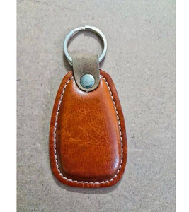 Customized Brown Leather Keyring <b>Stitched</b> Design Leather Keyring Best <b>Gifts</b> Used - Product Image 1