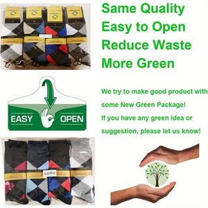 Calzini da uomo in cotone a righe diamantate a coste, tinta unita, confezione da 3/6/12 paia con stile e colore casuali - Product Image 5