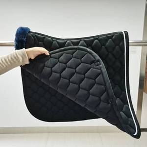 BRAND ZONE1995 Tapis de selle sans armature en coton satiné, personnalisé, classique, pour sports équestres, avec doublure en maille hautement matelassée, durable et confortable pour chevaux - Product Image 3
