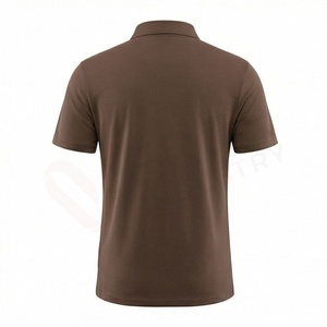 Polo à manches courtes pour homme, couleur unie, tissu Oxford tissé décontracté, coupe classique, design boutonné - Product Image 2