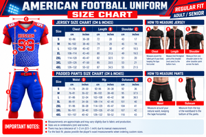 Custom <b>Blue</b> Red American <b>Football</b> Uniform Jersey Padded Pants Gloves <b>Socks</b> Shoes Professional Team Sportswear Manufacturer 100% - Product Image 5