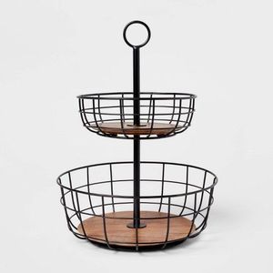 Panier à fruits élégant en métal, idéal pour le rangement sur comptoir, la décoration de la maison et l'organisation des produits frais - Product Image 6