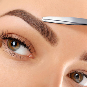 Pinzas profesionales de acero inoxidable con punta inclinada para cejas, herramientas de belleza para depilación de precisión y cuidado de cejas - Product Image 6