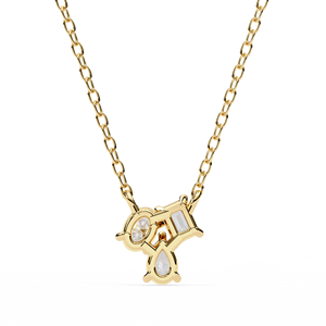 14kt Gold Three Stone Lab Grown Solitaire <b>Pendants</b> Pear Oval Cut <b>Pendant</b> Prong Setting IGI Certified Wedding Anniversary Jewelry - Product Image 6