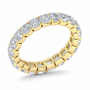แหวนแต่งงานเพชรทรงกลมเพาะเลี้ยงแบบเต็มวง ทอง 10K 14K 18K เงิน 925 935 เครื่องประดับชั้นดี - Product Image 2