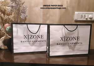 Premium White Kraft <b>Paper</b> Shopping Bags with Custom Printing Strong Rope Handles for Boutique Retail Packaging - Product Image 2
