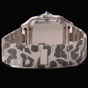Customized design Hip Hop Fully Iced VVS Moissanite Diamond Luxury <b>Digital</b> Automatic Movement Stainless Steel Quartz <b>Watches</b> - Product Image 2