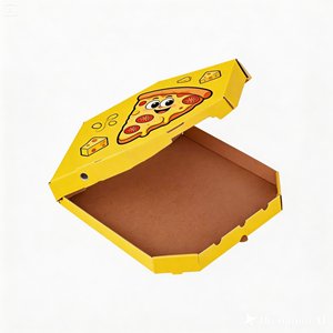 Boîte à pizza personnalisée en gros, impression offset couleur, carton ondulé recyclé, ondulation BE, emballage écologique de haute qualité - Product Image 6