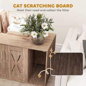 Caja de Arena para Gatos, Muebles y Accesorios Premium para la Comodidad Felina - Product Image 6