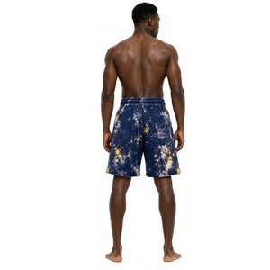 Tie Dye <b>Men's</b> 100% Cotton Mid Elastic Waist Drawstring Casual Beach Sports <b>Lounge</b> <b>Shorts</b> - Product Image 2