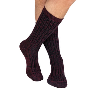 <b>Wool</b>/Nylon Breathable Eco-Friendly Crew <b>Socks</b> Anti-Slip Unisex Customizable Logo Position Cuff for Workouts & Daily Use - Product Image 4