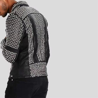 Veste en cuir gothique unisexe pour l'hiver, style punk rock, respirante, coupe-vent, écologique, séchage rapide, réversible, col en V, fermeture éclair sur le devant