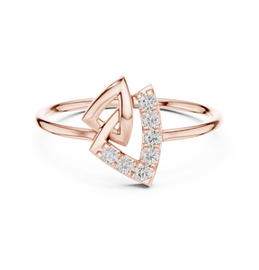 Round Cut Diamond <b>Ring</b> 18K Yellow Gold Stackable Band IGI Certied Micro Insert Jewelry for Gift Wedding New Growm Diamond - Product Image 3