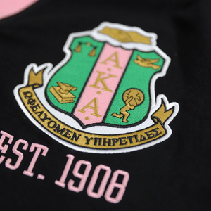 AKA <b>Sequin</b> Cardigan Black Pink Sorority Button Up Sweater Glitter Sleeve Fashion <b>Jacket</b> Women Stylish Trendy Outfit - Product Image 3