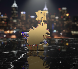 Colgante de Anime Personalizado Estilo Iced Out 2K Inspirado en Baby Goku, Hecho a Mano en Oro de 14K con Micro Pavé Completo de Diamantes Rosas y Blancos - Product Image 3