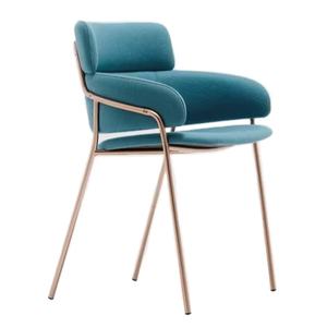 Silla Otomana Premium con Patas de Oro Rosa y Respaldo para Sala de Estar, Bodas, Uso Decorativo - Product Image 1