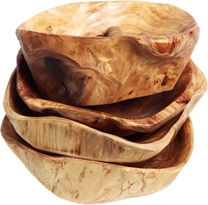 Creative <b>Retro</b> Wooden Bowl Root Carving Furniture <b>Decoration</b> Handmade Natural Solid Wood Candy Bowl - Product Image 1