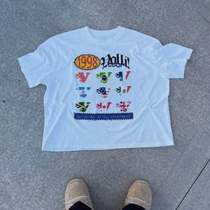 เสื้อยืดคอตตอนทรงโอเวอร์ไซส์สไตล์เรโทรลำลองพิมพ์ลายกราฟิกสำหรับแฟชั่นประจำวันจากผู้ผลิตเสื้อยืด - Product Image 1