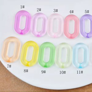 Cadena Larga de Resina de Eslabones Grandes, Estilo Moderno, Mezcla de Colores, Punk, Hueca, Gruesa, de Varias Piezas, Decoración Artesanal para Pared, Cumpleaños y Hogar - Product Image 1