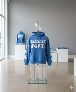 REXFIT SPORTS Sudadera con Capucha Extra Grande Personalizada para Hombre, Sudadera con Bordado y Parches Estilo Urbano 2025 - Product Image 5