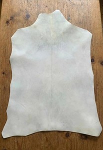 Housse de tambour artisanale en peau de chèvre tannée, cuir naturel, écologique, couleur blanc naturel, taille personnalisée pour instruments de musique - Product Image 5