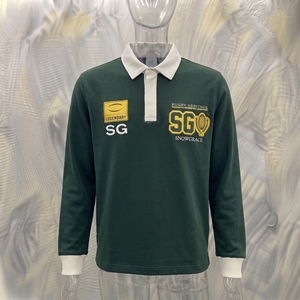Maillot de rugby Snowgrace à manches longues, col rabattu, logo brodé, coupe classique pour homme, chemise de sport pour adulte - Product Image 3