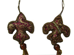 Décorations de Noël de luxe en acrylique, ornements suspendus, broderie manuelle simple face, étoile, papillon pour la maison - Product Image 2