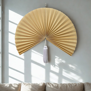 Handcrafted Bamboo <b>Wall</b> Fan <b>Wall</b> <b>Decor</b> for Housewarming Gifts, Boho Home Decoration and Bedroom Accent By King Craft Viet - Product Image 4