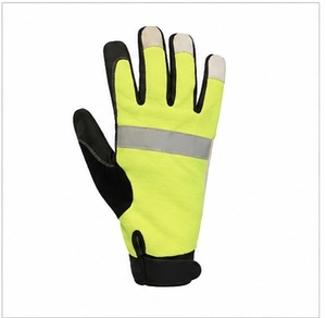 Gants de mécanicien avec manchette renforcée, en nylon/cuir durable, antidérapants, résistants à la chaleur, flexibles, respirants, longueur et épaisseur personnalisables - Product Image 3