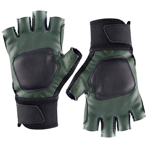 <b>Half</b> Finger Lightweight for Closure Gym Gloves PU Leather Adjustable Wrist Strap Non <b>Slip</b> Breathable Unisex Hand Grips for - Product Image 3
