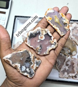 Good quality Flower Agate Slice Cabochon Lot Gemstone Size 20x25mm To 20x40 mm long Approx 10 pieces use for jewelry making gift - Product Image 3