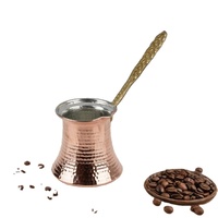 Cafetière faite à la main meilleure qualité cafetière turque en cuivre pur avec poignée en laiton