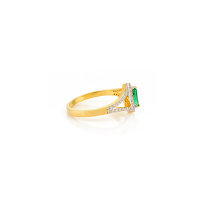 Anillo de Platino con Esmeralda de Corte Radiante y Diamantes - Product Image 6