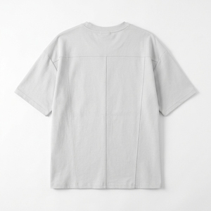 เสื้อยืดคอกลมแขนสั้นแบบยูนิเซ็กซ์ ผ้าฝ้าย 100% ทรงหลวม สีพื้น ผ้าเจอร์ซีย์ถัก ระบายอากาศได้ดี ใส่ได้ทุกฤดู - Product Image 3