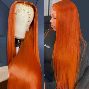Natural Looking <b>Mirror</b> Bone Straight Hair Extensions Orange Colors 10A 12A Super Double Drawn Vietnamese Human Hair Bundles - Product Image 1