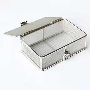 Stainless Steel <b>Wire</b> Mesh Tray Sterilization <b>Basket</b> for Medical Autoclave High Quality Surgical Instrument Tray - Product Image 2