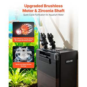 264GPH Canister Filter 2-Stage Powerful <b>Pump</b> Quiet Water Circulation Cleaning Machine <b>for</b> <b>Fish</b> <b>Tanks</b> Aquariums 75 Aquarium - Product Image 5