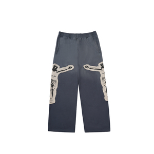 ชุดฮู้ดดี้และกางเกงวอร์มลายกราฟิกสไตล์วินเทจทรงโอเวอร์ไซส์สำหรับผู้ชาย ผลิตตามสั่ง ขายส่ง OEM - Product Image 5